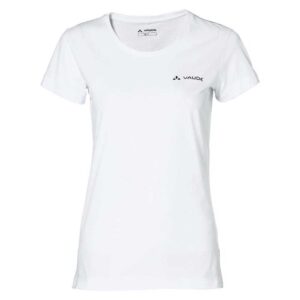 Vaude Brand Short Sleeve T-shirt Blanco 34 Mujer