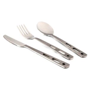 Lifeventure Basic Knife+fork+spoon Set Plateado