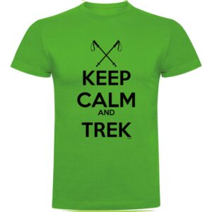 Kruskis Keep Calm And Trek Short Sleeve T-shirt Verde M Hombre