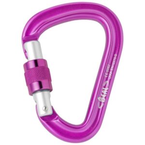 Beal Be Safe Screw Snap Hook Rosa,Plateado