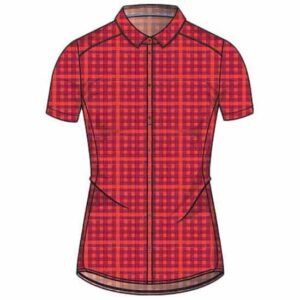 Odlo Nikko Check Short Sleeve Shirt Rojo S Hombre