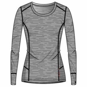 Odlo Natural 100% Merino Warm Long Sleeve Base Layer Gris L Mujer