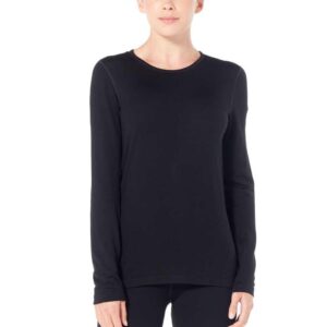 Icebreaker 260 Tech Crew Merino Base Layer Negro M Mujer