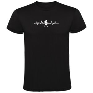 Kruskis Trekking Heartbeat Short Sleeve T-shirt Negro 3XL Hombre