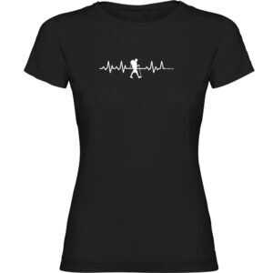 Kruskis Trekking Heartbeat Short Sleeve T-shirt Negro XL Mujer