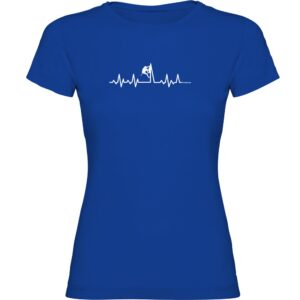 Kruskis Climbing Heartbeat Short Sleeve T-shirt Azul 2XL Mujer