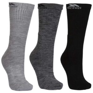 Trespass Jackbarrow Socks 3 Pairs Negro,Gris EU 38-41 Hombre