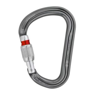 Petzl William Screw Lock Snap Hook Gris,Plateado