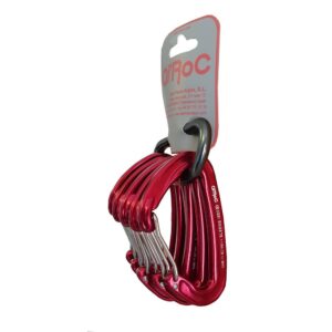 Qi´roc Wifi Straight Clip+mini Snap Hook 6 Units Rojo