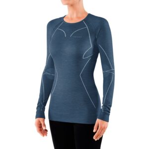 Falke Wool Tech Long Sleeve Base Layer Azul M Mujer