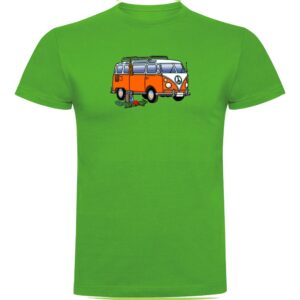 Kruskis Hippie Van Climbing Short Sleeve T-shirt Verde L Hombre