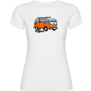 Kruskis Hippie Van Climbing Short Sleeve T-shirt Blanco 2XL Mujer