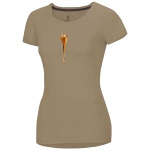 Ocun Classic Short Sleeve T-shirt Beige M Mujer