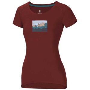 Ocun Raglan Short Sleeve T-shirt Rojo S Mujer