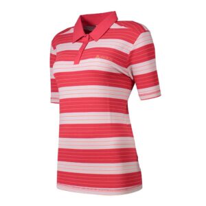 Odlo Stripes Custom Short Sleeve Polo Shirt Rojo M Mujer
