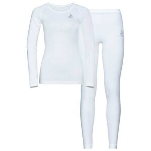 Odlo Performance Evolution Warm Set Blanco L Mujer