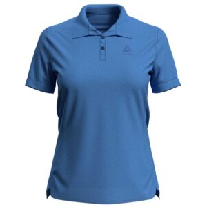 Odlo New Trim Short Sleeve Polo Shirt Azul M Mujer