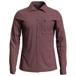 Odlo Nikko Check Long Sleeve Shirt Rojo S Hombre