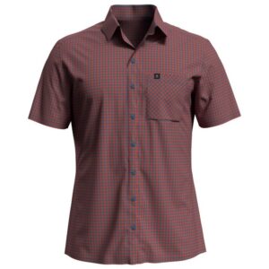 Odlo Nikko Check Short Sleeve Shirt Rojo L Hombre