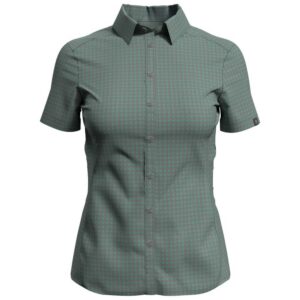 Odlo Kumano Check Short Sleeve Shirt Gris S Mujer