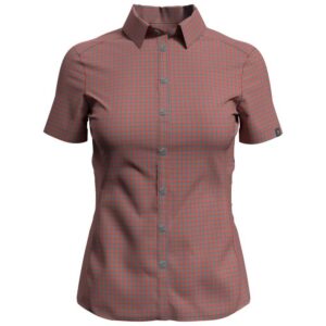 Odlo Kumano Check Short Sleeve Shirt Rosa S Mujer