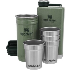 Stanley Set 4 Glasses 236ml+hip Flask Adventure Verde,Plateado