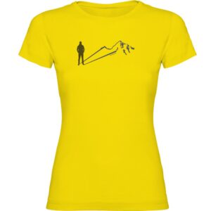 Kruskis Mountain Shadow Short Sleeve T-shirt Amarillo S Mujer
