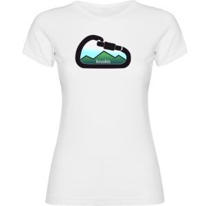 Kruskis Mountain Carabiner Short Sleeve T-shirt Blanco L Mujer
