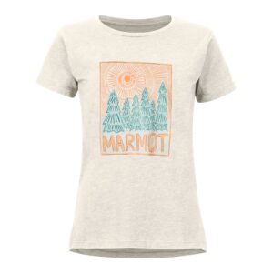 Marmot Woodblock Short Sleeve T-shirt Blanco XS Mujer