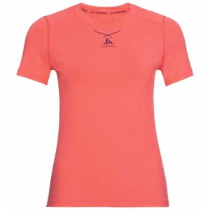 Odlo Ceramicool Crew Short Sleeve Base Layer Rosa S Mujer