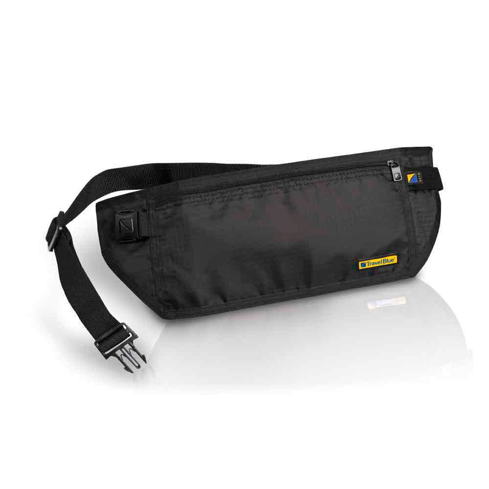 Travel Blue Rfid Blocking Lightweight Money Belt Negro
