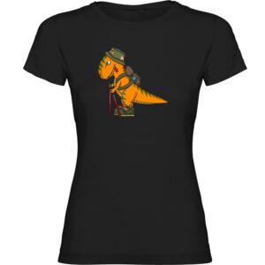 Kruskis Dino Trek Short Sleeve T-shirt Negro XL Mujer