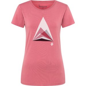 Black Diamond Mountain Transparency Short Sleeve T-shirt Rosa M Mujer