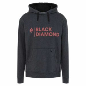 Black Diamond Stacked Logo Hoodie Gris S Hombre