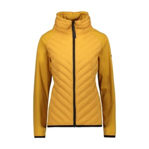 Cmp 30m0246 Hybrid Jacket Fix Hood Fleece Amarillo S Mujer