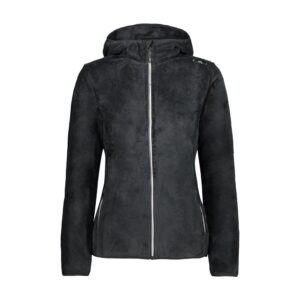 Cmp Jacket 38p1546 Hooded Fleece Negro 3XL Mujer