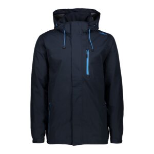 Cmp 30x9727 Rain Zip Hood With Ventilation Jacket Azul M Hombre