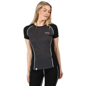 Regatta Zimba Short Sleeve Base Layer Negro,Gris 12 Mujer