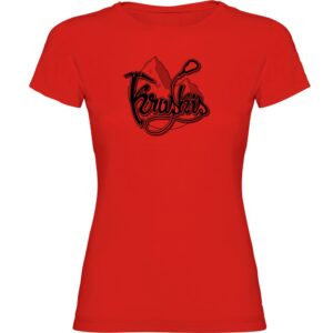 Kruskis Logo Climb Short Sleeve T-shirt Rojo L Mujer
