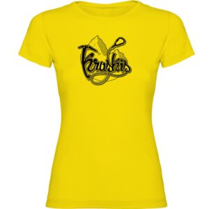 Kruskis Logo Climb Short Sleeve T-shirt Amarillo L Mujer
