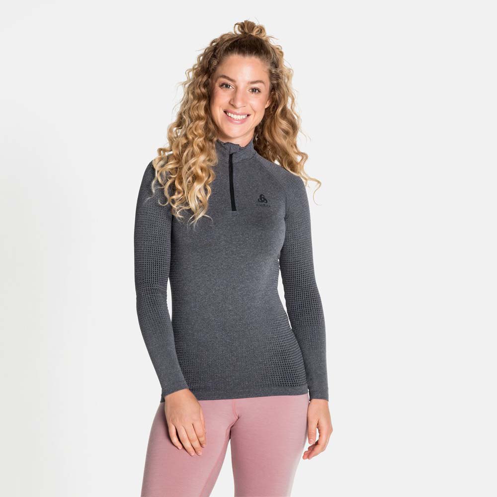 Odlo Top Turtle Neck Half Zip Performa Gris XS Mujer