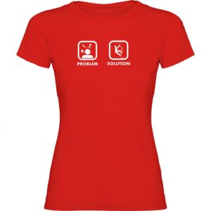 Kruskis Problem Solution Climb Short Sleeve T-shirt Rojo S Mujer