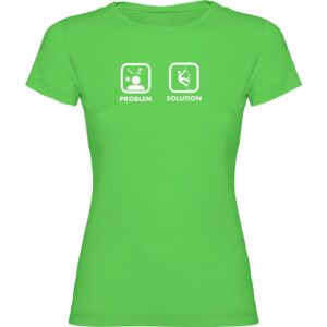 Kruskis Problem Solution Climb Short Sleeve T-shirt Verde S Mujer