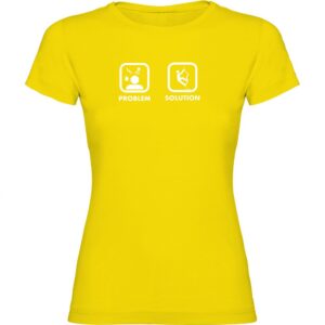 Kruskis Problem Solution Climb Short Sleeve T-shirt Amarillo L Mujer
