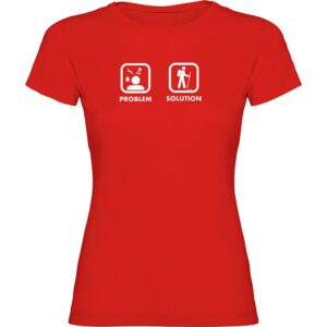 Kruskis Problem Solution Trek Short Sleeve T-shirt Rojo L Mujer