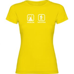 Kruskis Problem Solution Trek Short Sleeve T-shirt Amarillo L Mujer