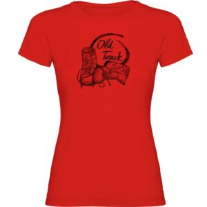 Kruskis Old Track Short Sleeve T-shirt Rojo L Mujer