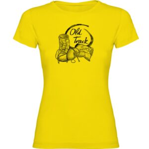 Kruskis Old Track Short Sleeve T-shirt Amarillo 2XL Mujer