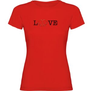 Kruskis Love Short Sleeve T-shirt Rojo S Mujer