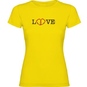 Kruskis Love Short Sleeve T-shirt Amarillo S Mujer